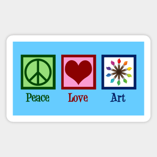 Peace Love Art Magnet